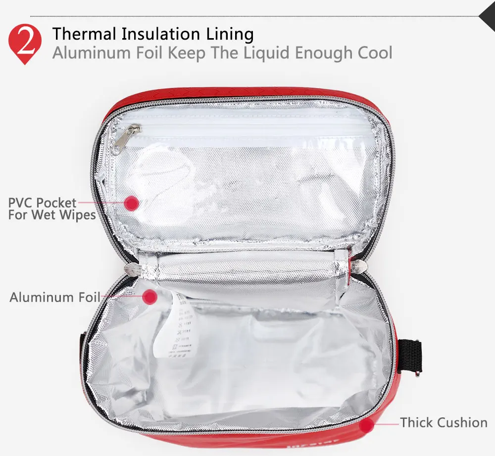 Insular, 2 шт., 300 мл, детский термо-мешок для бутылочек, для хранения молока, еды, органайзер, для младенцев, держатель для подогрева бутылочек, термобокс, крышка для бутылок