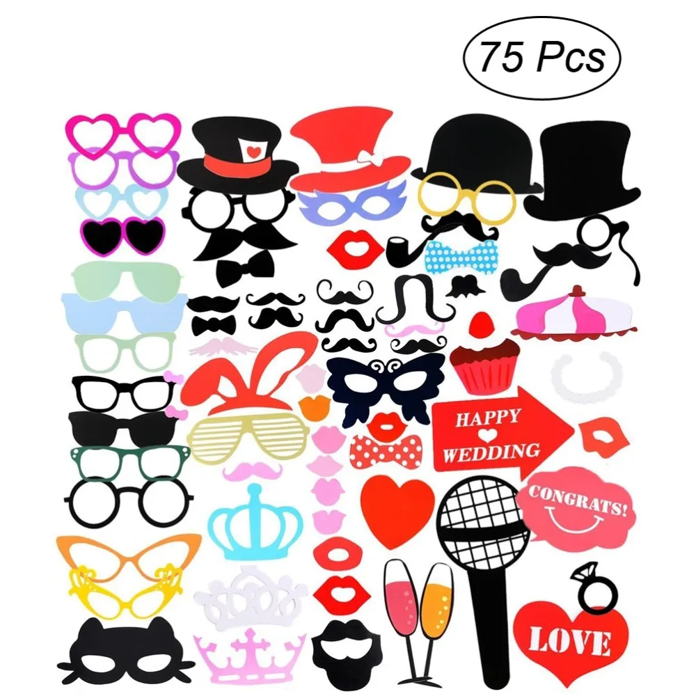 Party Photo Booth Props Happy Birthday Pose Sign Kit for Summer Hawaii Decoration | Дом и сад