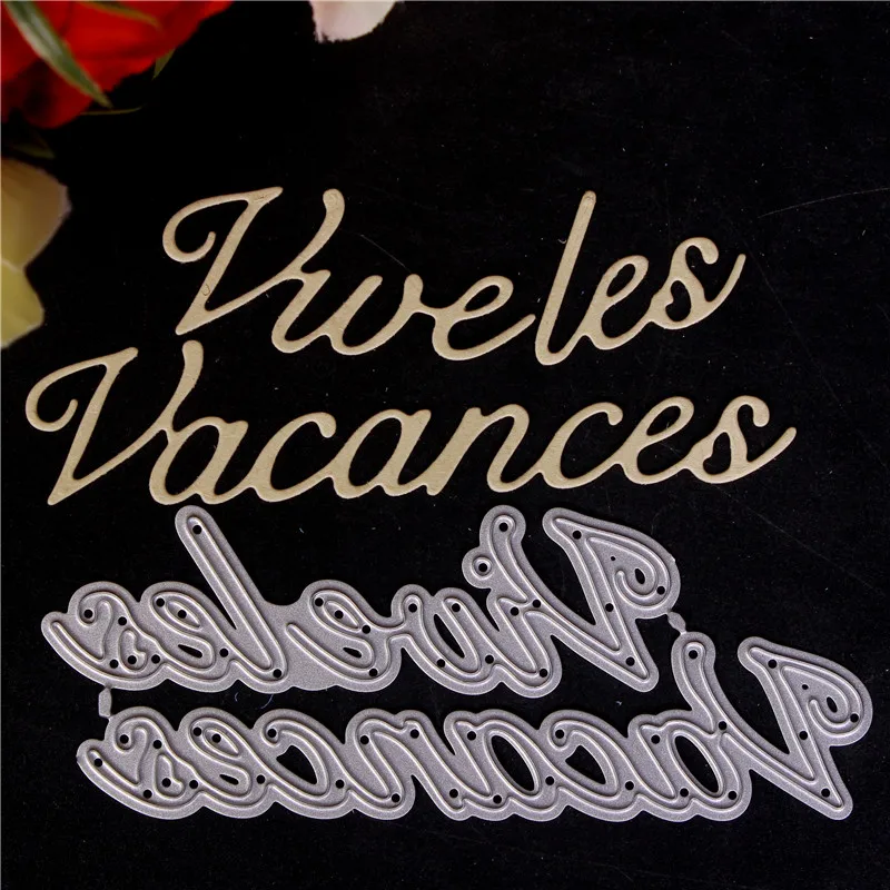 

Metal Cutting Dies Stencils for DIY Scrapbooking Decoration Card Crafts Die Cut French Text word