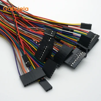 

100PCS 2.54MM 2.54 Wire Dupont Line 10cm/20cm/30cm female to female 1P2 3 4 5 6 7 8 9 10 12 Pin cable connector 1007 24AWG