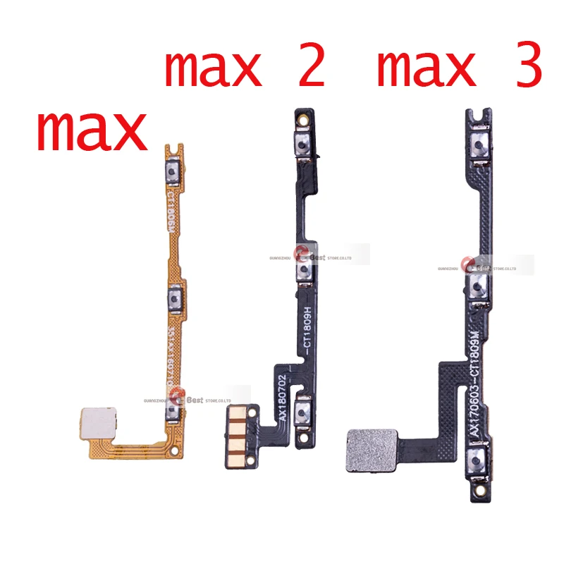 

1pcs New Power On/Off Key & Volume Side Button Flex Cable for Xiaomi Max Mi Max 2 max 3 Repair Parts