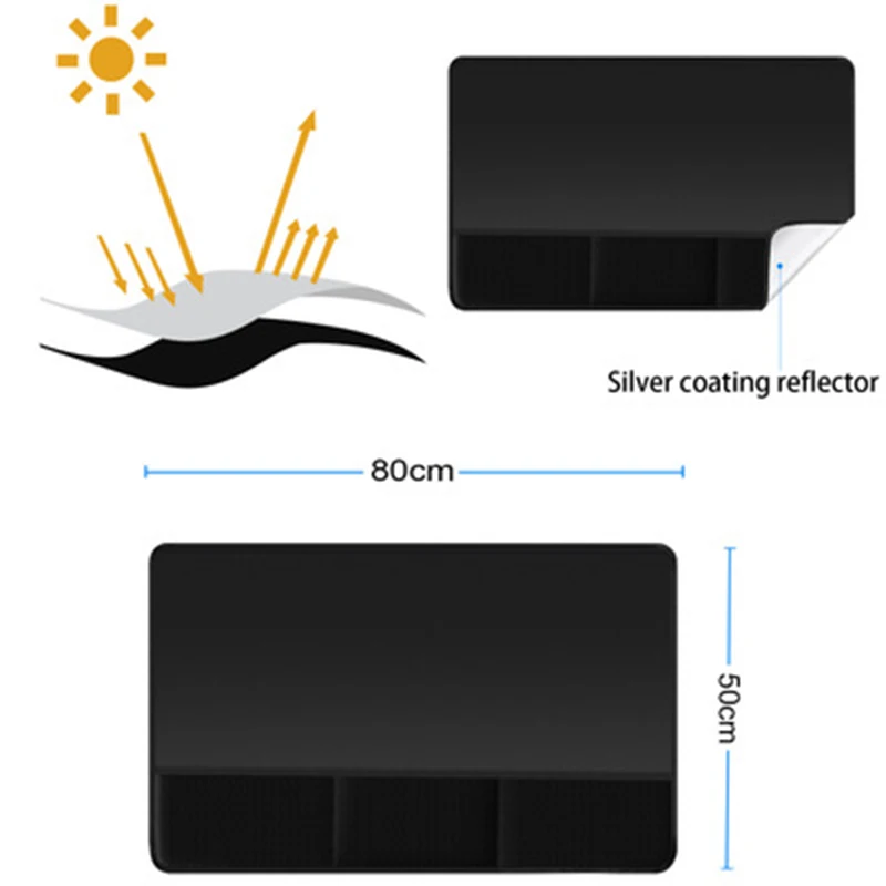 

210D Oxford Cloth + Sliver Coating Privacy Sunshade Curtains Black 210D Oxford Cloth+Sliver Coating Car Rear Window