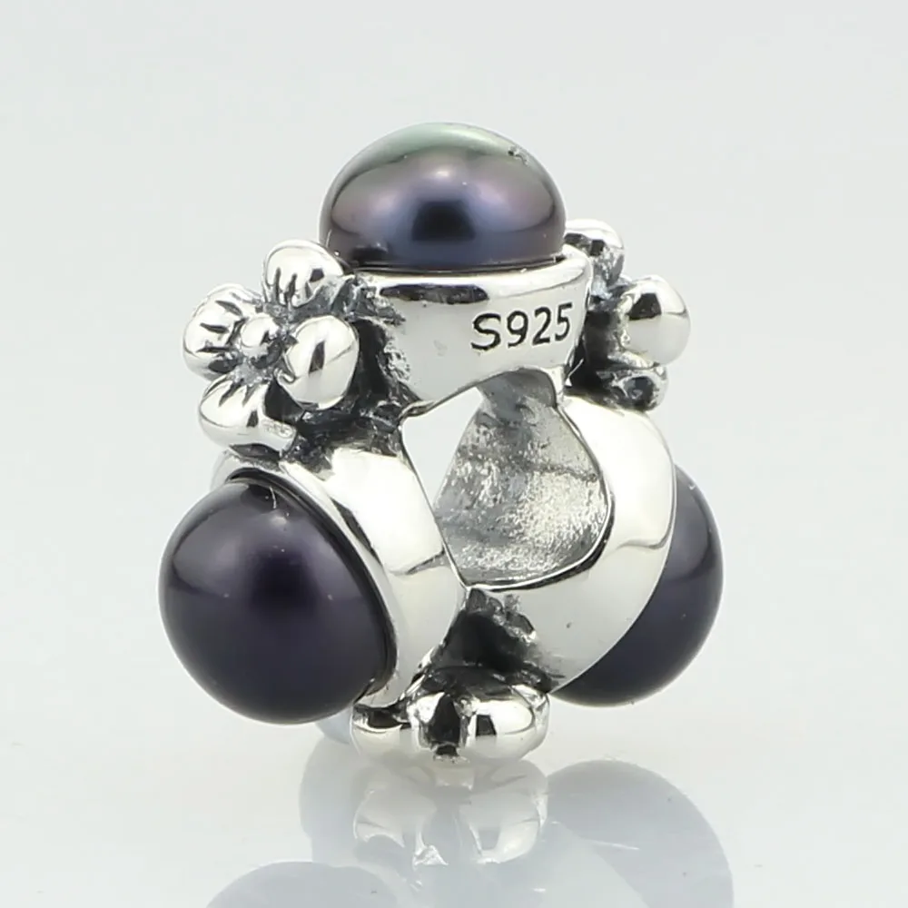 925 Sterling Silver Stoppers Beads Triangular Freshwater Pearls Charms Fit European Original 4.5 mm Troll Bracelet Jewelry (8)