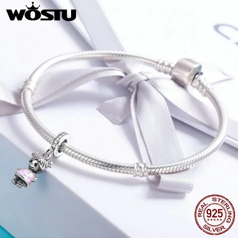 WOSTU/горячая Распродажа Стерлинговое Серебро 925 пробы милый кулон для маленькой