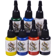 7 шт. перманентный макияж пигментные чернила 7 цвета комплект татуировки чернила 15 мл( 1 / 2 унц.) краски татуировки