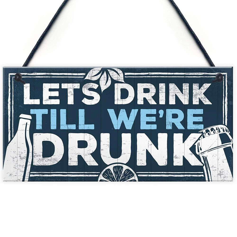 Meijiafei Novelty Home Bar Signs And Plaques Funny Friendship Alcohol Sign Quirky Birthday Sign Idea For Her Him 10 X 5 Plaques Signs Aliexpress