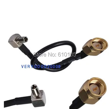 

50pcs Right Angle TS9 Plug TO SMA Male RF Pigtail cable RG174 Adapter Cable 30cm