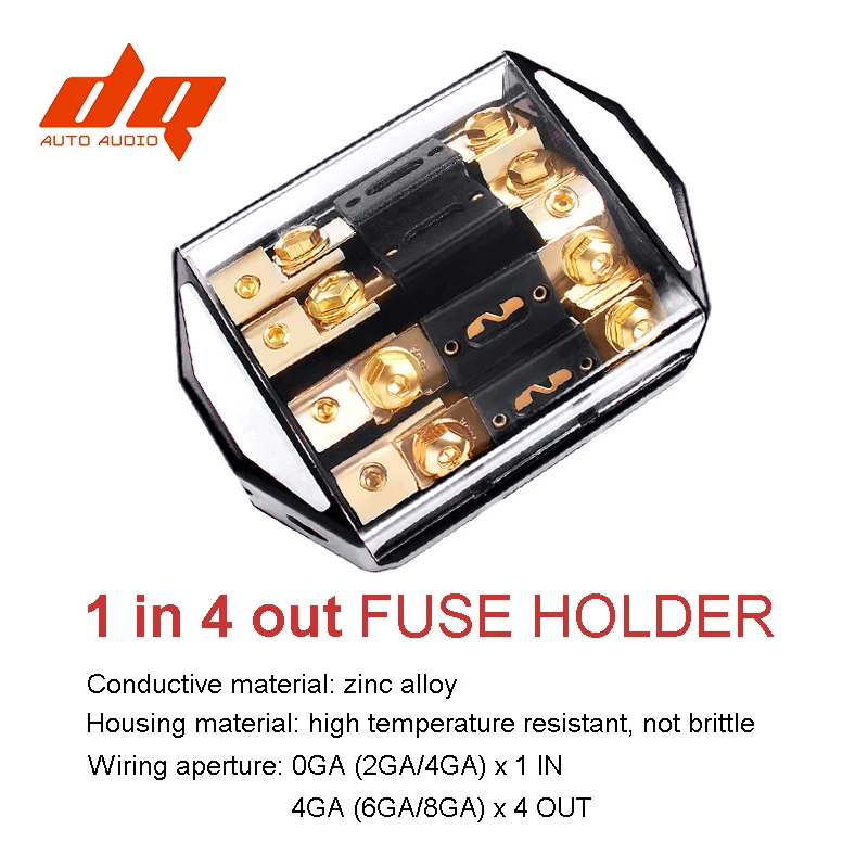 Fora de Potência de Áudio do Carro Caixa de Fusíveis Suporte de Fusíveis Auto de Alta 1 em 4 Maneiras Assento Seguro 100a-300a Garfo Parafuso Fusibles Qualidade 12 v 24 16 Automóveis e motos