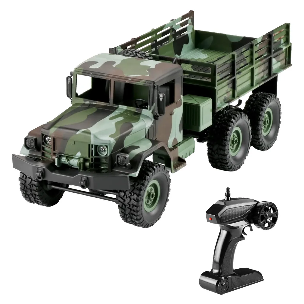 

New MN-77 2.4G 1:16 Remote Control 4WD Tracked Off-Road Military Truck RC Trucks Control Car Military Truck With LED Lights RTR