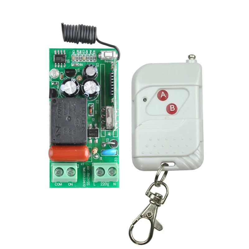 

AC 220V 1CH RF wall switch latching relay 433mhz learning code transmitter and receiver switches