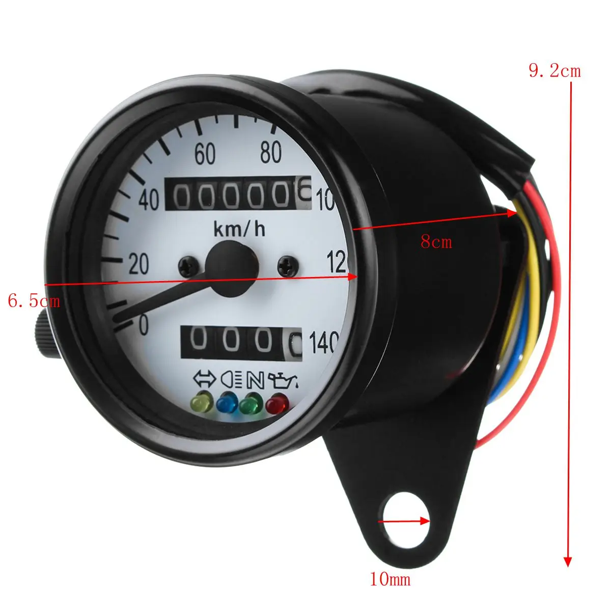 12 В мотоцикл двойной одометр KMH Спидометр Тахометр светодиодный индикатор задний светильник сигнальная лампа