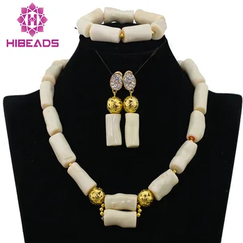 

2016 New Genuine Coral Beads Necklace Jewelry Nigerian Wedding African Coral Beads Jewelry Set White Coral Beads Designs CJ573