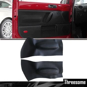 

SRXTZM 2pcs Black Door Armrest Panel Insert Cards Leather Synthetic For Volkswagen Beetle 1998-2010 Interior Mouldings