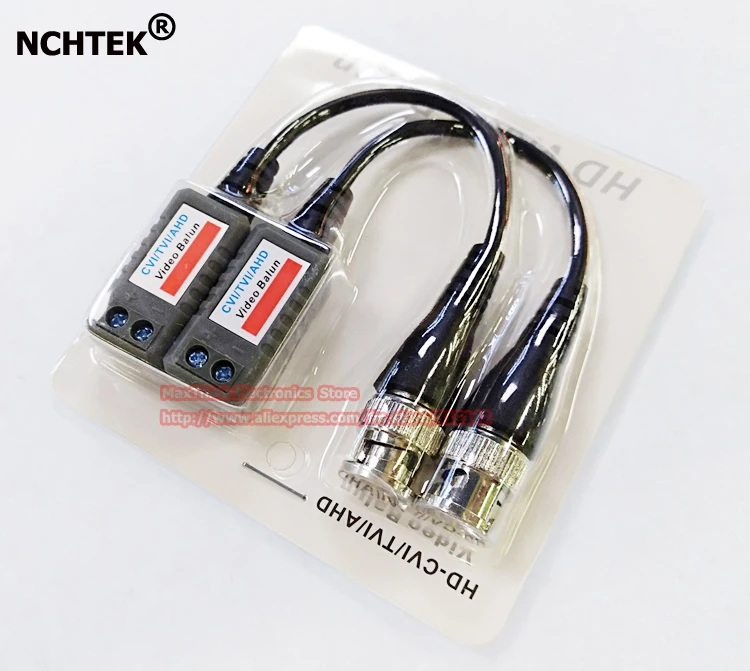 NCHTEK HD CCTV Coax BNC Video Balun адаптер приемопередатчика CAT5e CAT6 для камеры Connector/Бесплатная
