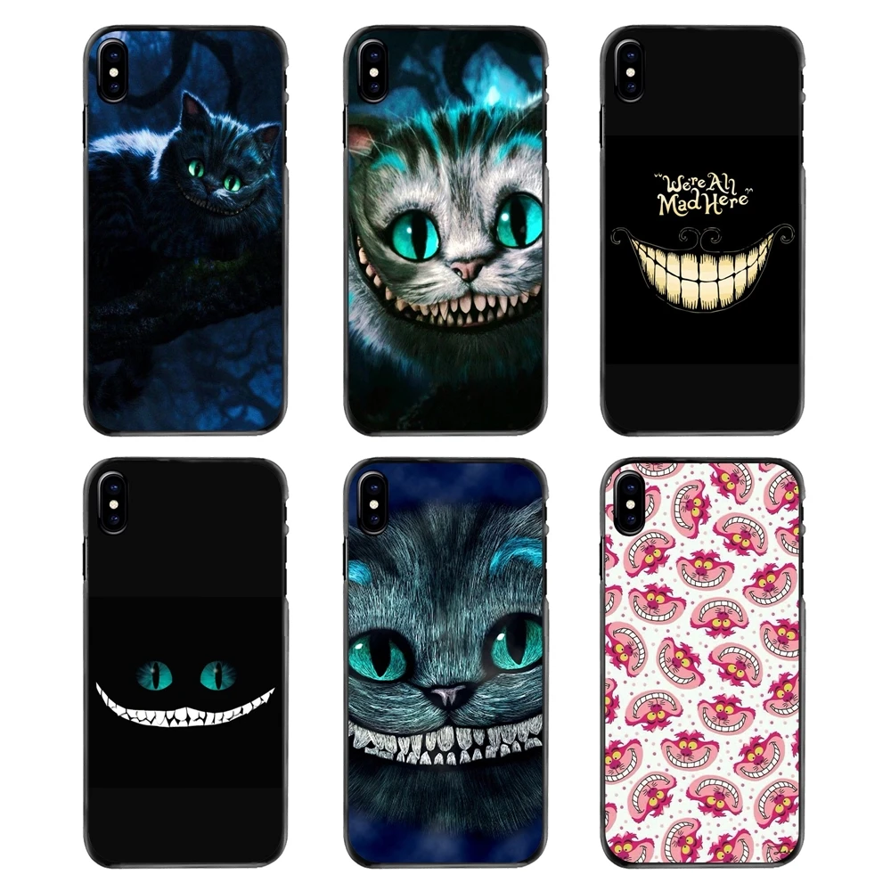 Alice in Wonderland Cheshire Cute Cat Hard Phone Bag Case For Samsung Galaxy Note 2 3 4 5 S2 S3 S4 S5 MINI S6 S7 edge S9 S8 Plus |