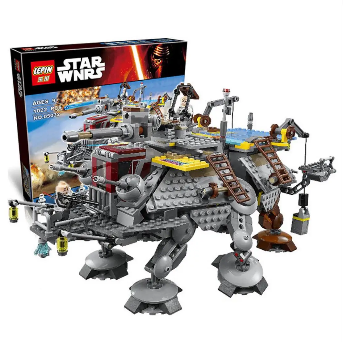 

STAR WARS Set Captain Rex's AT-TE Walker 1022pcs Building Bricks Block Stormtrooper Compatible With Legoe 75157 05032