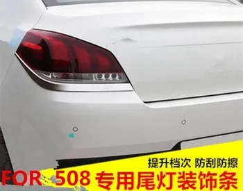 

ABS Chrome After headlight Lamp Cover for 2011-2014 Peugeot 508 Car styling