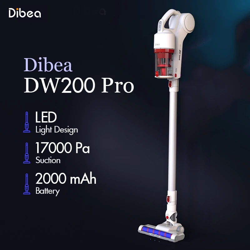 Ручной беспроводной пылесос Dibea D200 Pro портативный мощный всасывающий домашний