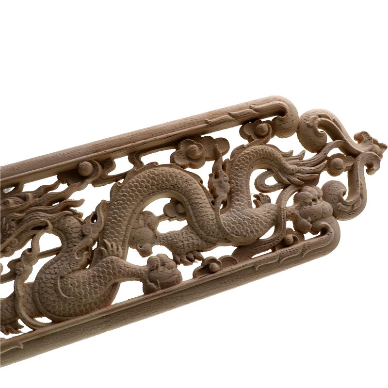 Skup Wykwintne klasyczne guma drewno rzeźbione aplikacja meble naturalne naklejka Olor budda smok grać perła akcesoria do dekoracji domu