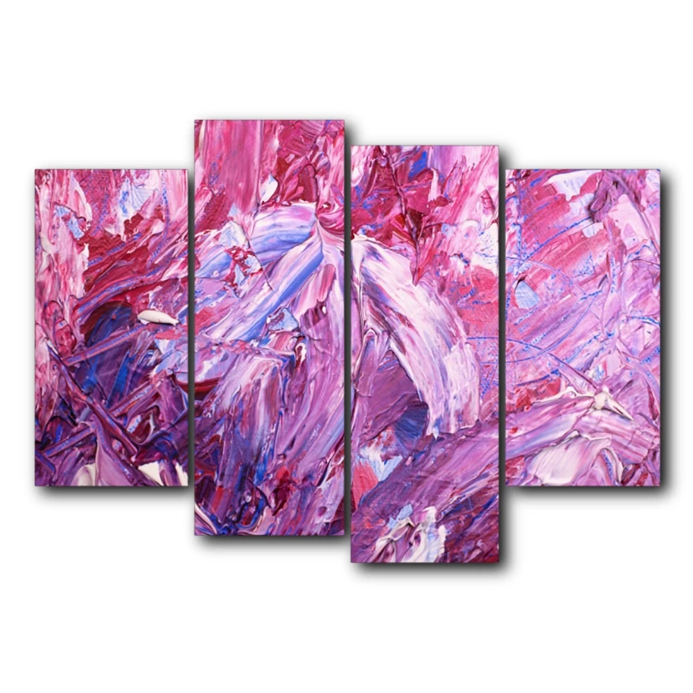 

Abstract 4 Panel Pink Graffiti Posters and Prints Wall Artwork Picture HD Canvas Painting For Kitchen Living Room Home Decor