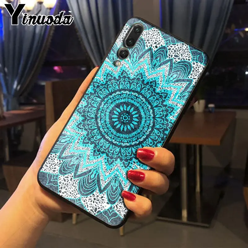 blue gold Mandala flower dream castcher