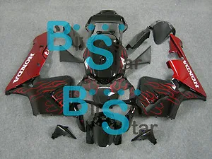 Fairing Set Red Flame Black Bodywork Fit CBR 600 RR CBR600RR 2003 2004 20FR W5 | Автомобили и мотоциклы