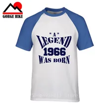 2019 moda Streetwear Tees estilo de verano la vida empieza en 50 hombres camiseta una leyenda nació en 1966 50 cumpleaños regalo camiseta