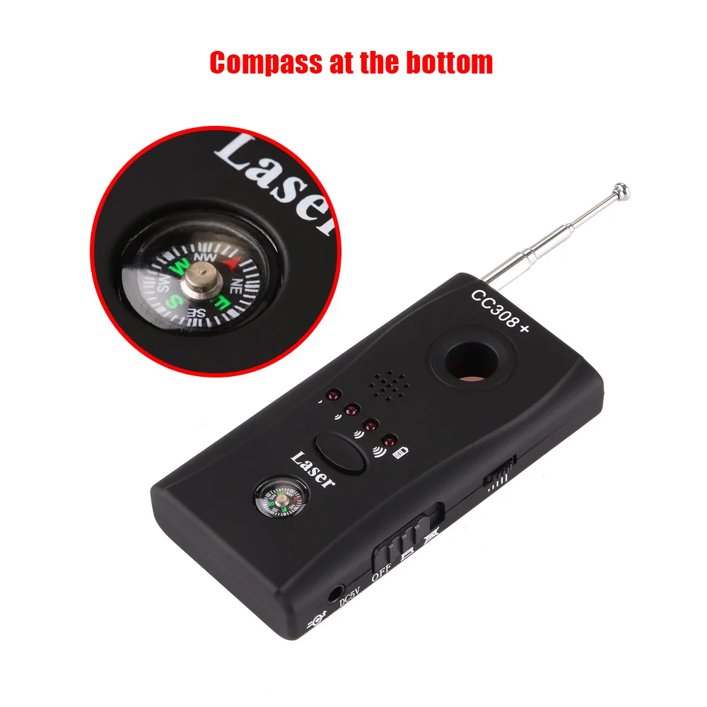CC308+ анти-шпионская камера скрытый RF сигнал детектор ошибок мини беспроводная камера радио волновой сигнал GSM устройство искатель лазерный детектор