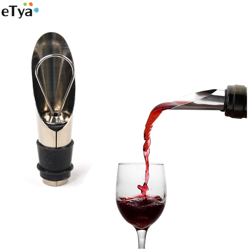 1 PC 2 In 1 Stainless Steel Wine Stopper Plug Red Wine Bottle Guide