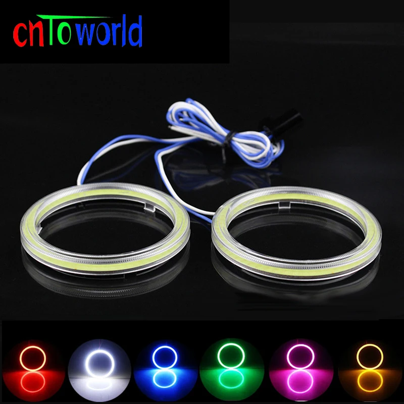 12V Car Angel Eyes With Lampshades 60mm 70mm 80mm 90mm 100mm Led Halo