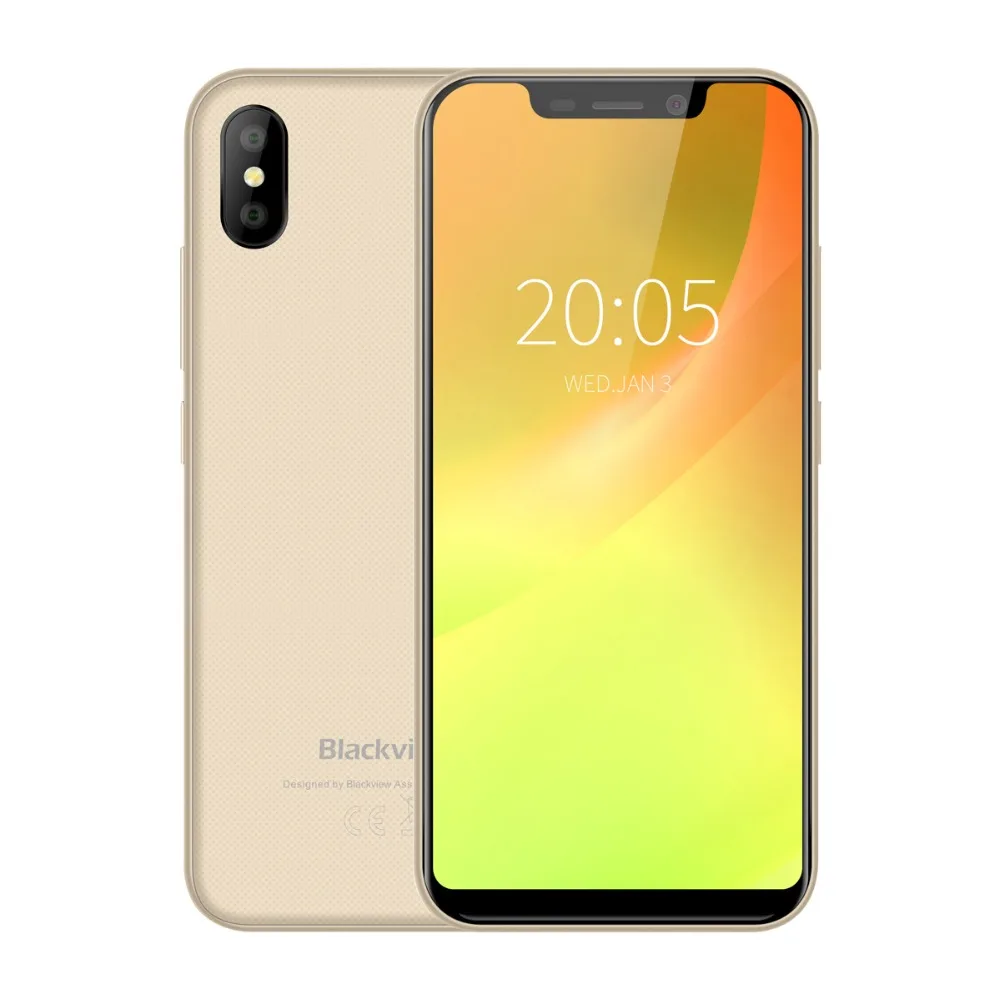 Blackview A30 3g мобильный телефон с функцией распознавания лица 5,5 дюймов Android 8,1 смартфон четырехъядерный 19:9 полноэкранный мобильный телефон MTK6580A 2 ГБ+ 16 Гб