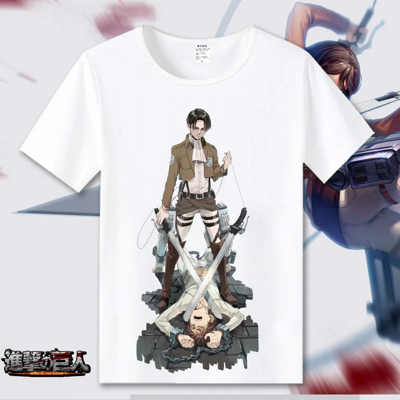 Attack on Titan Cosplay T Shirt Scout Regiment Summet T-Shirt Shingeki no Kyojin Recon Corps Top Tee Halloween Cosplay Costume