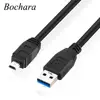 Bochara 1M USB 3.0 Type A Male to Mini 10 Pin Type B Male Data Cable Dual Shielding(Foil+Braided) Super Speed ► Photo 1/6