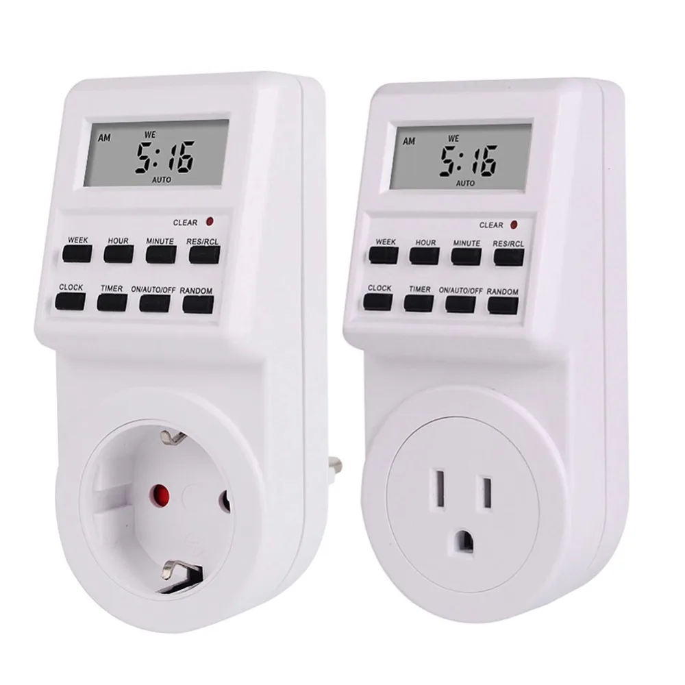 

LCD Digital Weekly Programmable Electrical Wall Plug-in Socket Timer Switch Digital Control Din Rail Mount for Electric Applianc