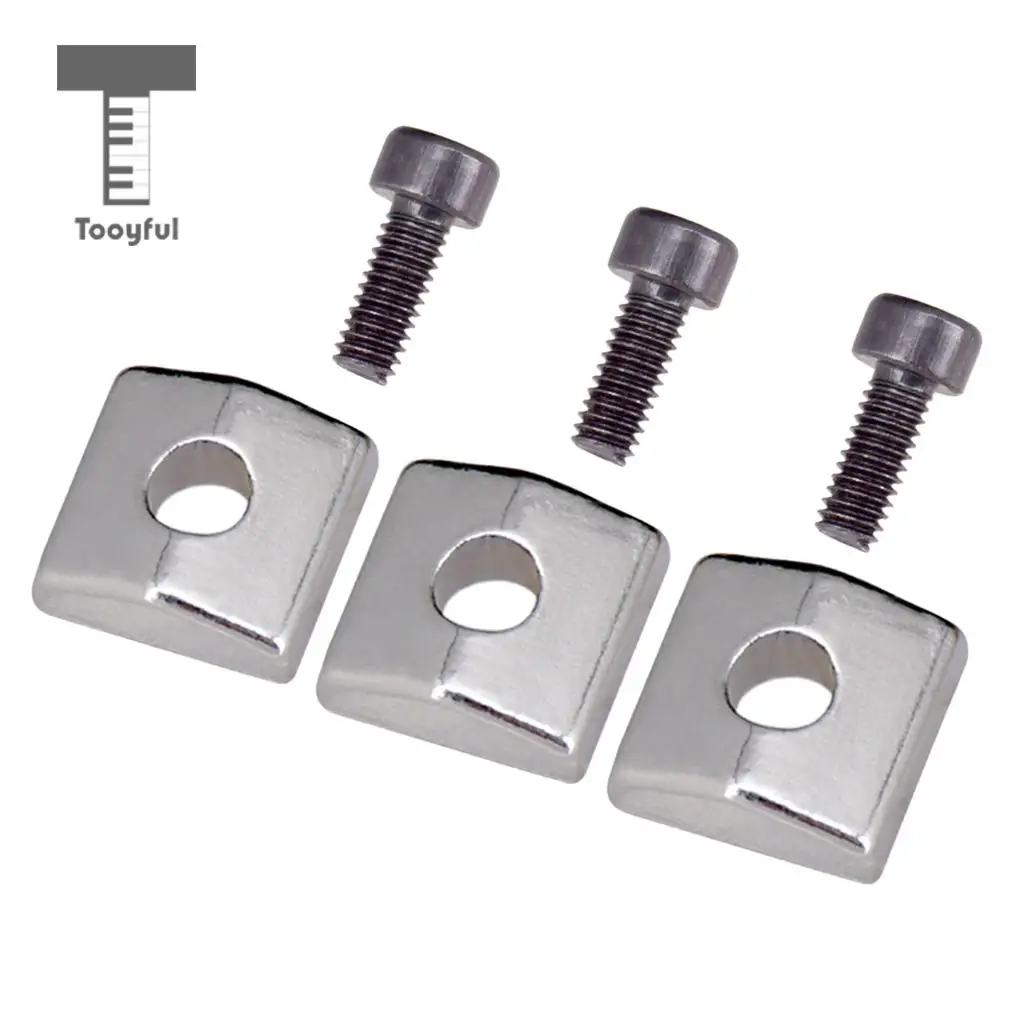 Tooyful 3pcs Guitar Locking Nut Clamp&Screws for Tremolo Bridge Parts