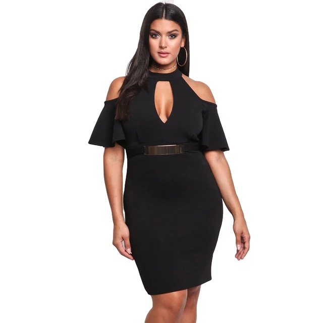 women sexy plus size dress off shoulder cut out chocker pencil dress aliexpress plus size dresses