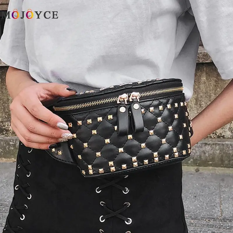 الشارع برشام الخصر حزم النساء الفتيات حزمة مراوح بو الجلود الكتف Crossbody الصدر حزام أكياس Heuptas Pochete