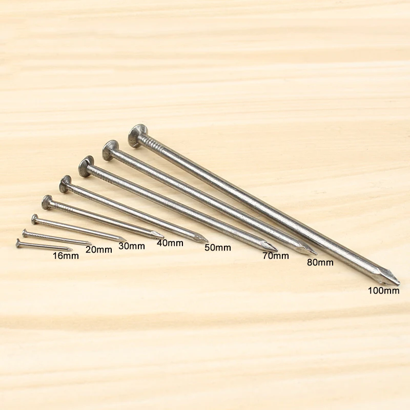 Steel Flat Head Timber/Wood Nails 50mm Length/2.5mm Gauge 