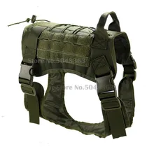 Тактический Жилет для собак Molle, жгут для охотничьего обслуживания, военная тренировочная нашивка из нейлона с ручкой для охоты