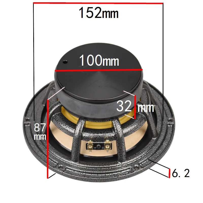 HIFIDIY LIVE 6,5 дюймов 7 ''182 мм полночастотный динамик 8OHM 120 Вт Высокий Средний бас громкоговоритель QF6A Hi-Fi AUDUO колонки