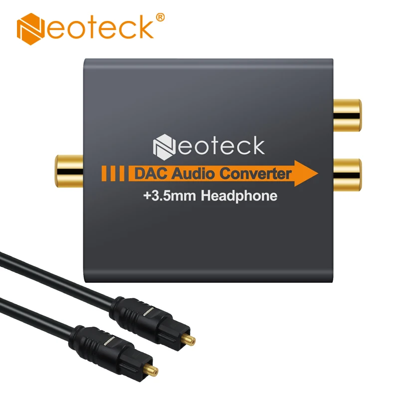 Neoteck Digital to Analog Audio Converter Digital Optical Coaxial Toslink Signal To Analog 3.5mm L/R RCA Audio For DVD Amplifier Neoteck Digital to Analog Audio Converter Digital Optical Coaxial Toslink Signal To Analog 3.5mm L/R RCA Audio For DVD Amplifier
