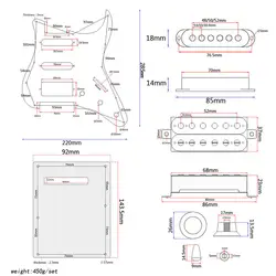 Электрогитара Pickup загружен Pickguard портативный музыкальный инструмент Аксессуары для любителей музыки BB55