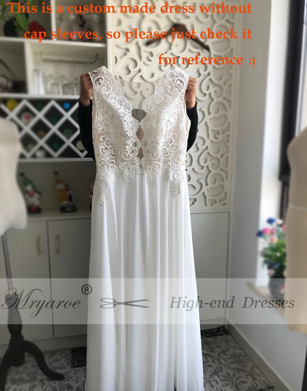 Mryarce Exclusive Luxury Lace Wedding Dress Chiffon A Line Wedding Dress Beach Bridal Gowns  (5)