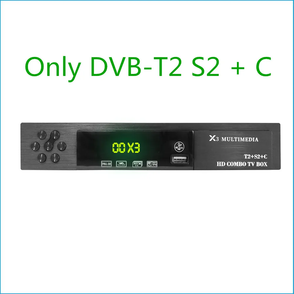 Vmade UHD DVB-T2/S2+ DVB-C комбинированный цифровой наземный спутниковый ТВ приемник Поддержка Cccam Bisskey IP tv AC3 H.264 MPEG4 ТВ-тюнер - Цвет: DVB TV BOX