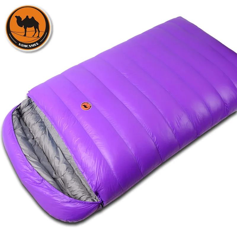 

Samcamel CS108 couple ultralight camping double sleeping bag winter autumn envelope duck down double sleeping bag with 2colors