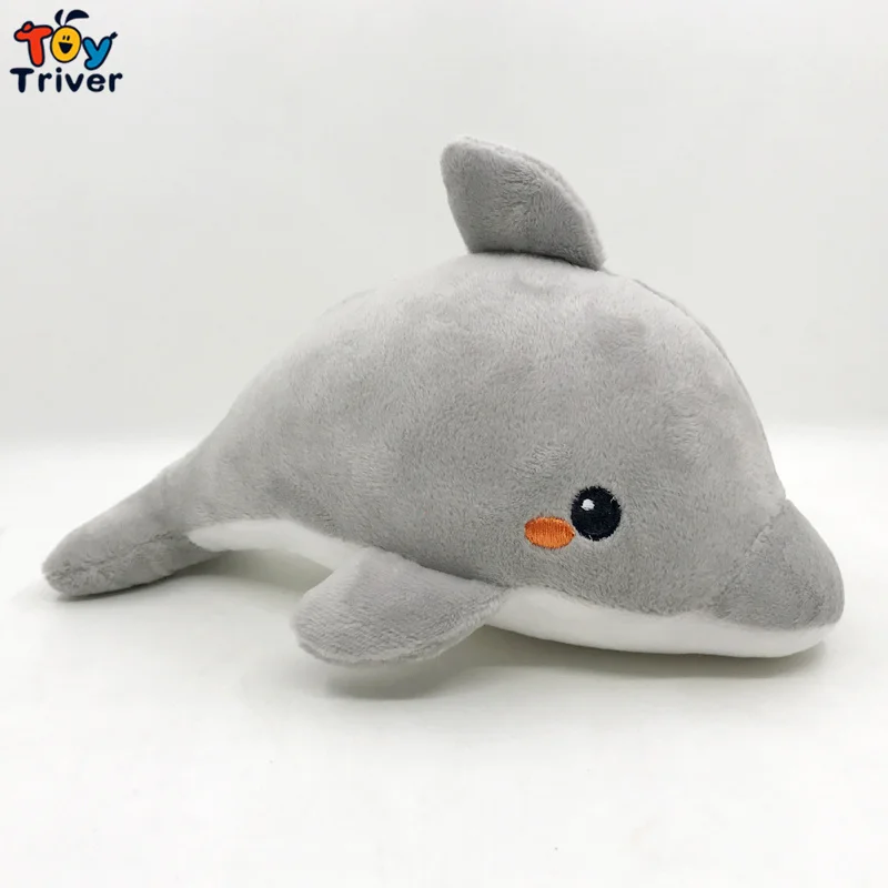 

Plush Dolphin Toy Triver Stuffed Grey Dolphins Ocean Animal Doll Baby Kids Girl Birthday Gift Home Shop Decor Drop Shipping