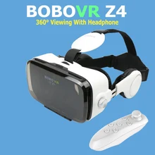100%Google Cardboard BOBOVR Z4 gafas realidad virtual BOBO VR For 4.7-6.2 inch Smartphone+Multi-Function Bluetooth Gampad