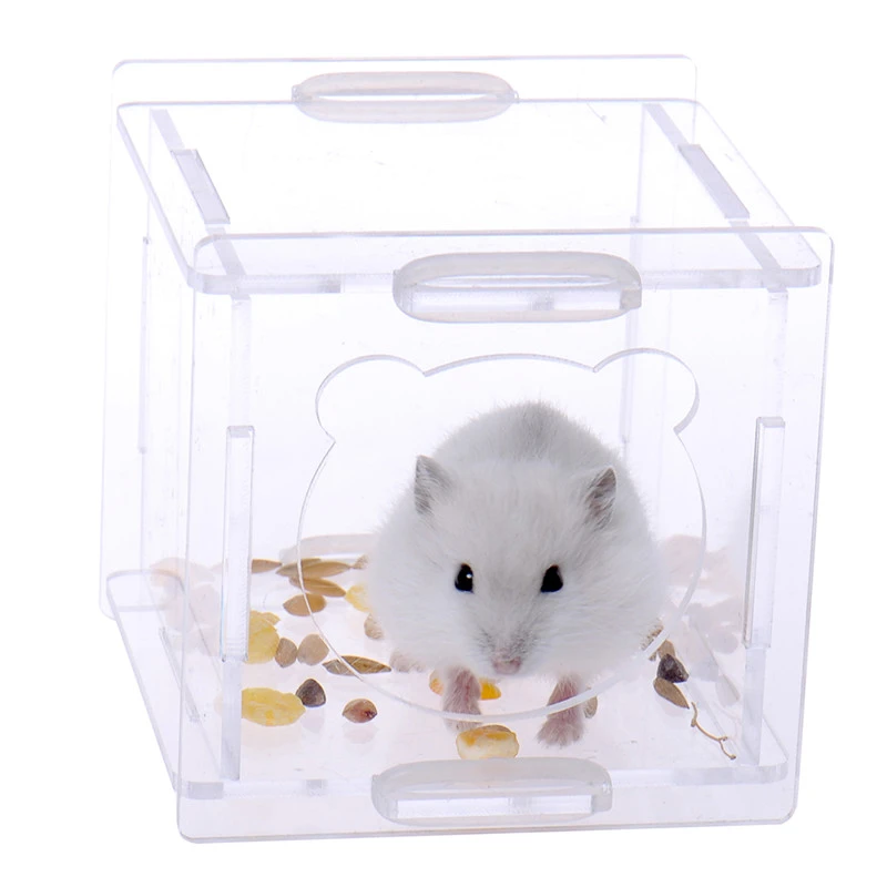 16新ポータブルハムスターケージペットかわいい小動物ペットハムスターハウス透明キャビンホット販売 Hamster House Hamster Cageportable Hamster Cage Aliexpress