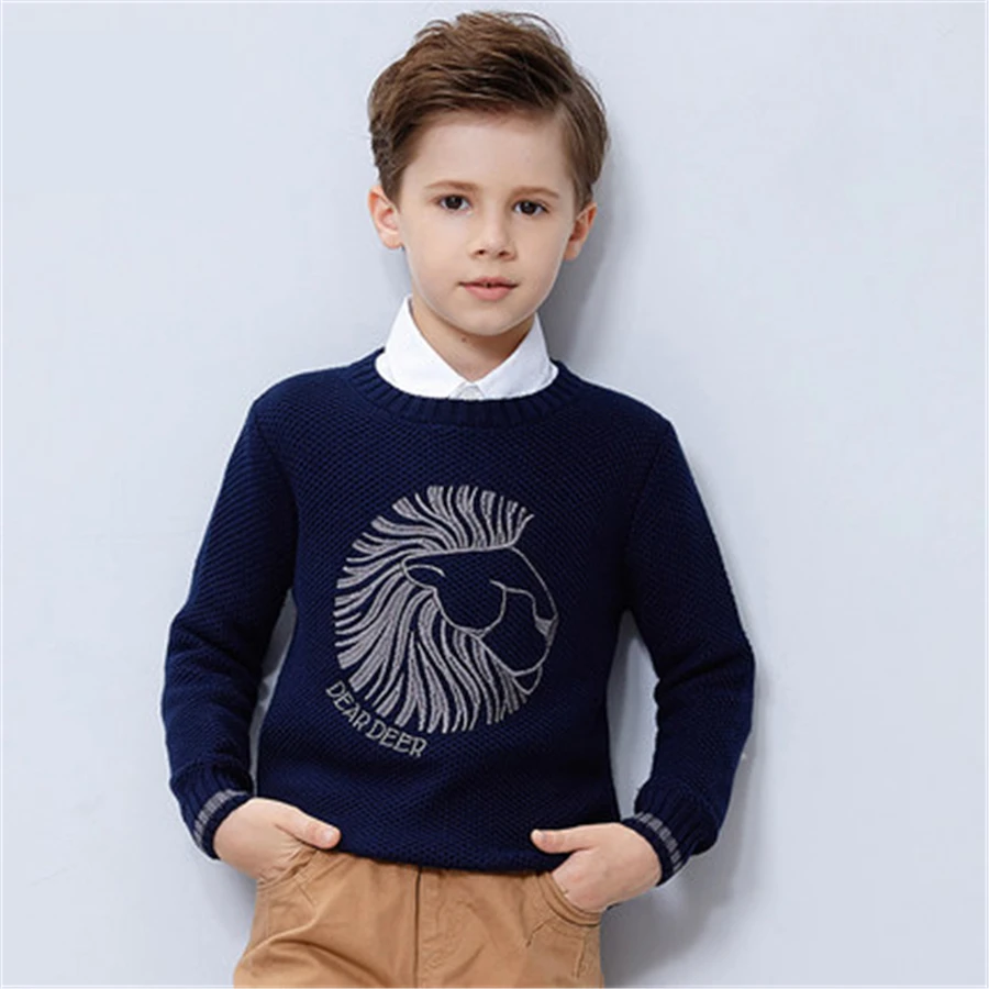 Spring Sweater Boys Fashion 2017 Children Clothing Acrylic Knitwear O