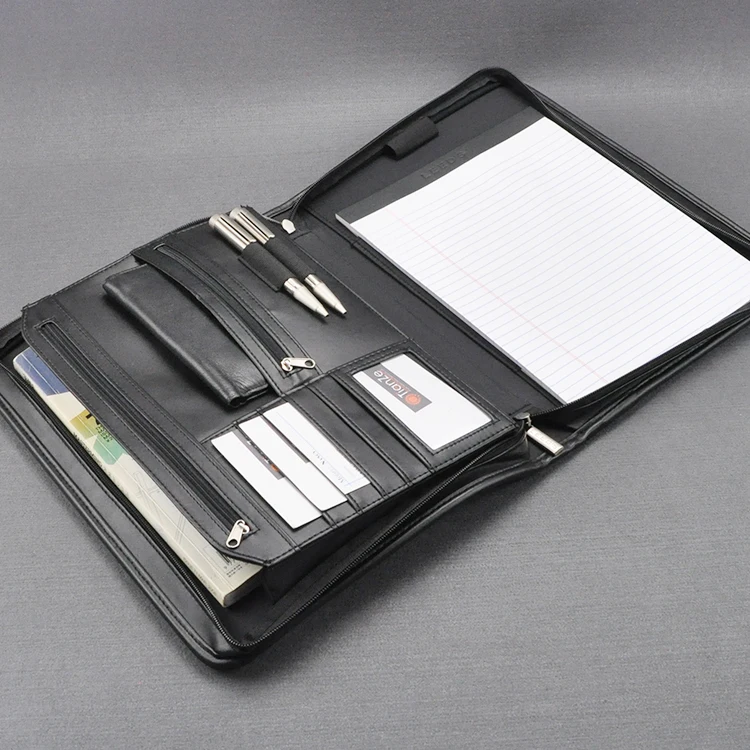 a4 leather expanding file folder document organizer business folder ...